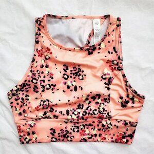 Nanette Lepore Cutout Racerback Sports Bra Peach Combo Size L